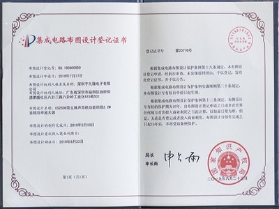 集成電路設(shè)計榮譽(yù)證書